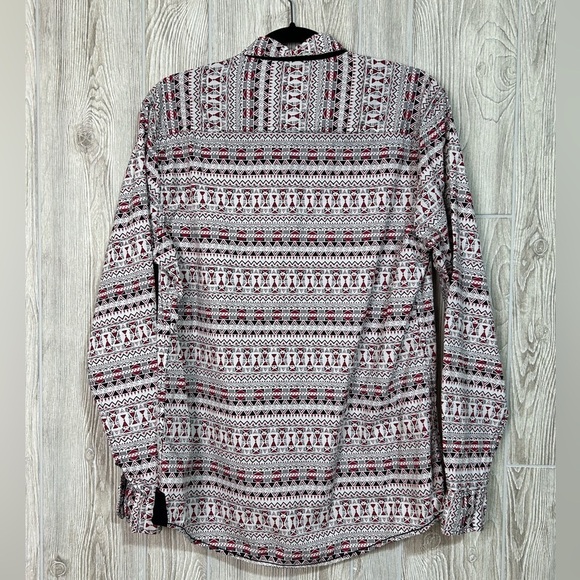 Tranquility Mayhem Mens Roll Tab Long Sleeve Graphic Button Down Shirt SZ M - Picture 9 of 16